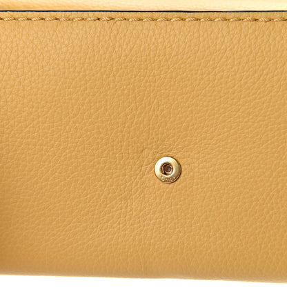 Chloe Calfskin Marcie Continental Flap Wallet Honey Gold 8 of 9
