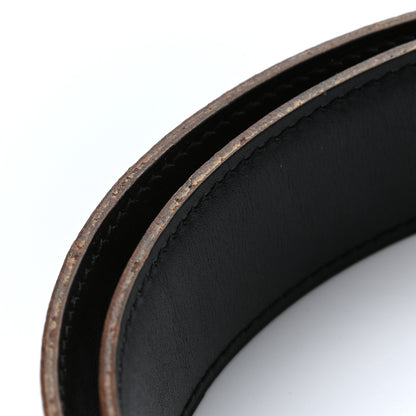 Hermes Box Togo 32mm H Belt 80 Black Gold 7 of 7
