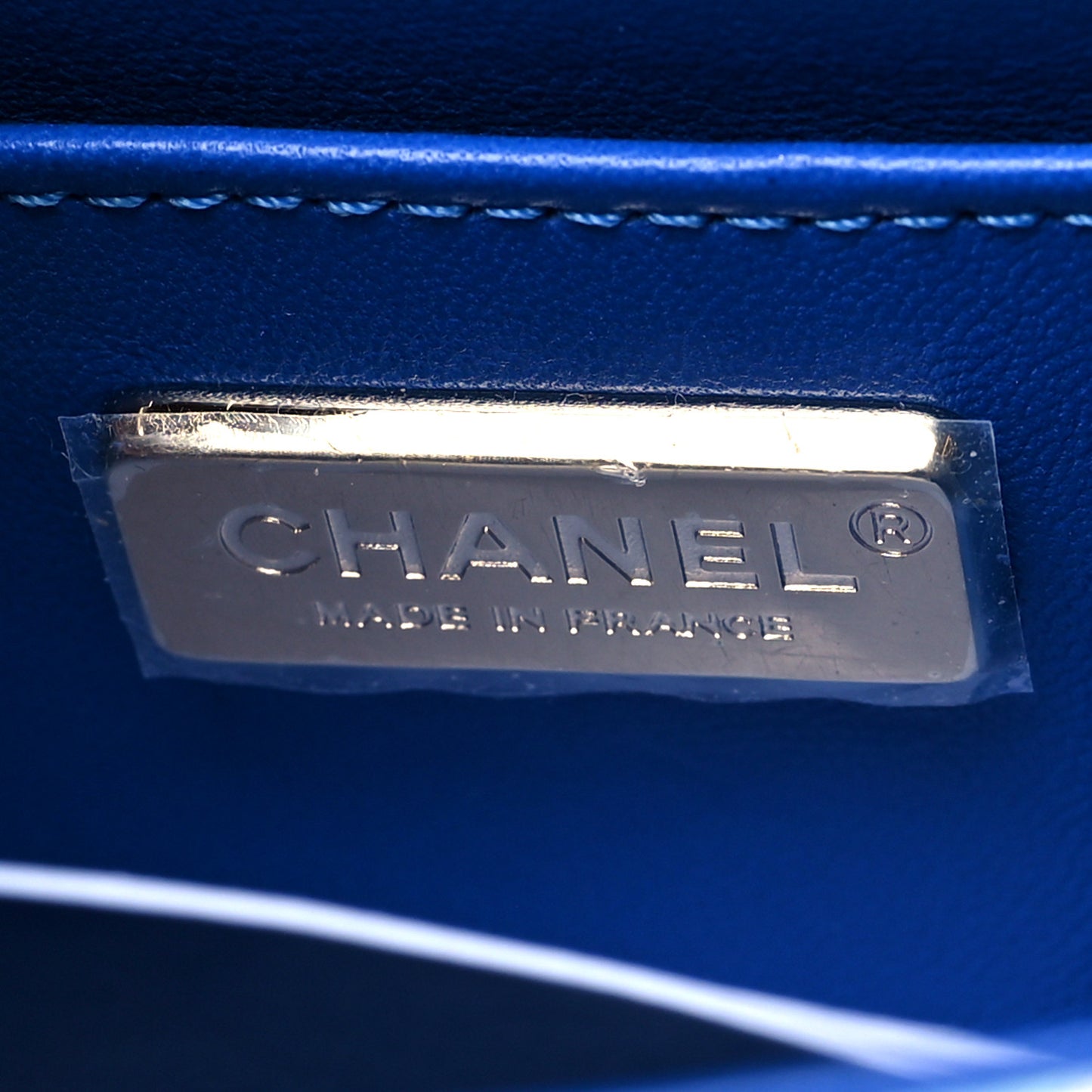 Iridescent Python Mini Rectangular Flap Blue