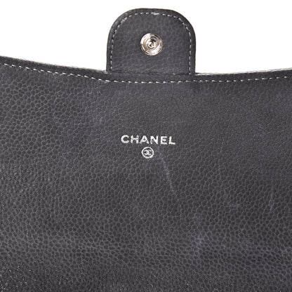 Chanel Iridescent Caviar Quilted Large Flap Wallet Grey 6 of 14