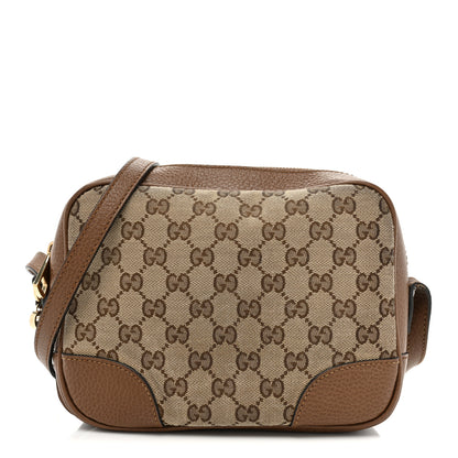 Gucci Monogram Mini Bree Messenger Bag Beige Tabacco 1 of 21