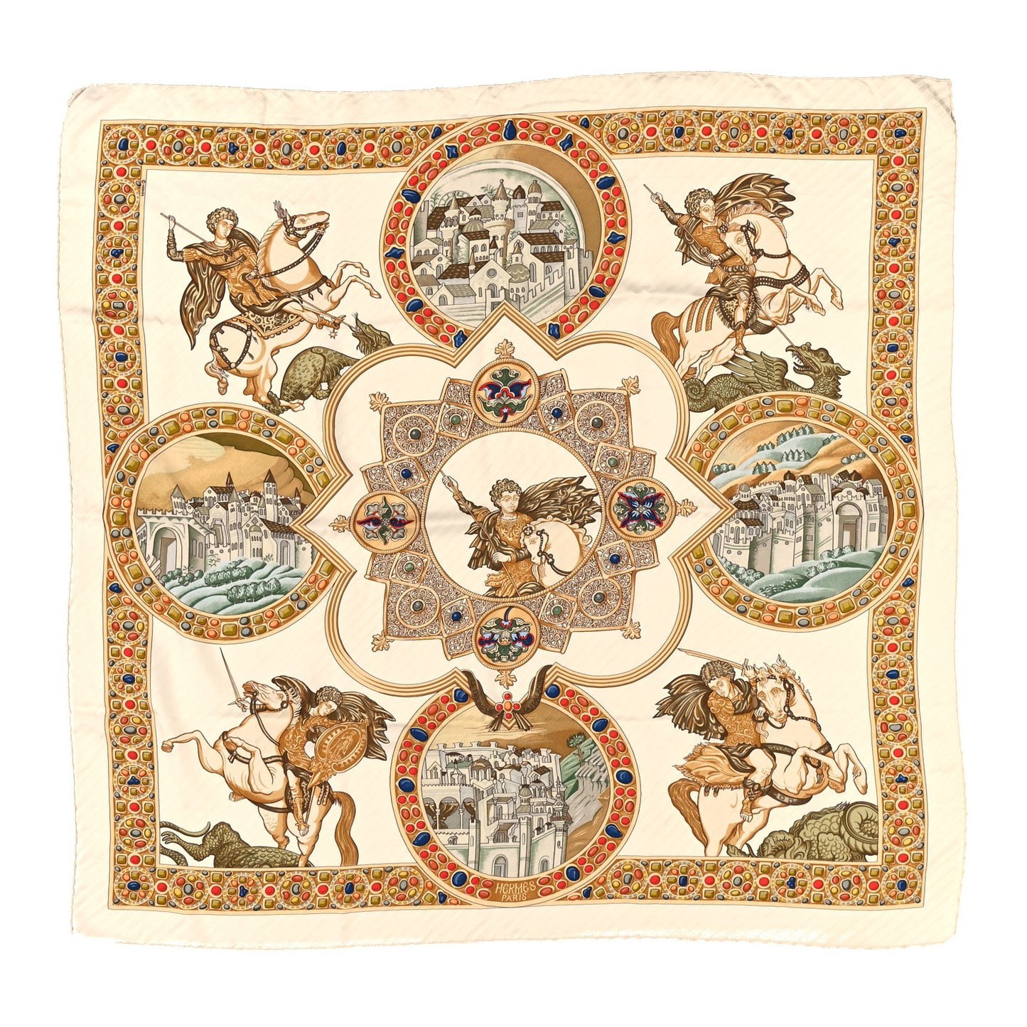 Silk Le Triomphe Du Paladin Scarf 90