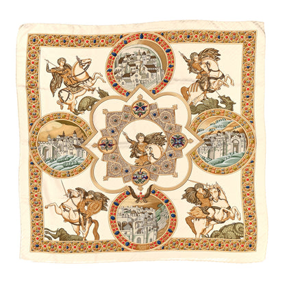 Hermes Silk Le Triomphe Du Paladin Scarf 90 1 of 5