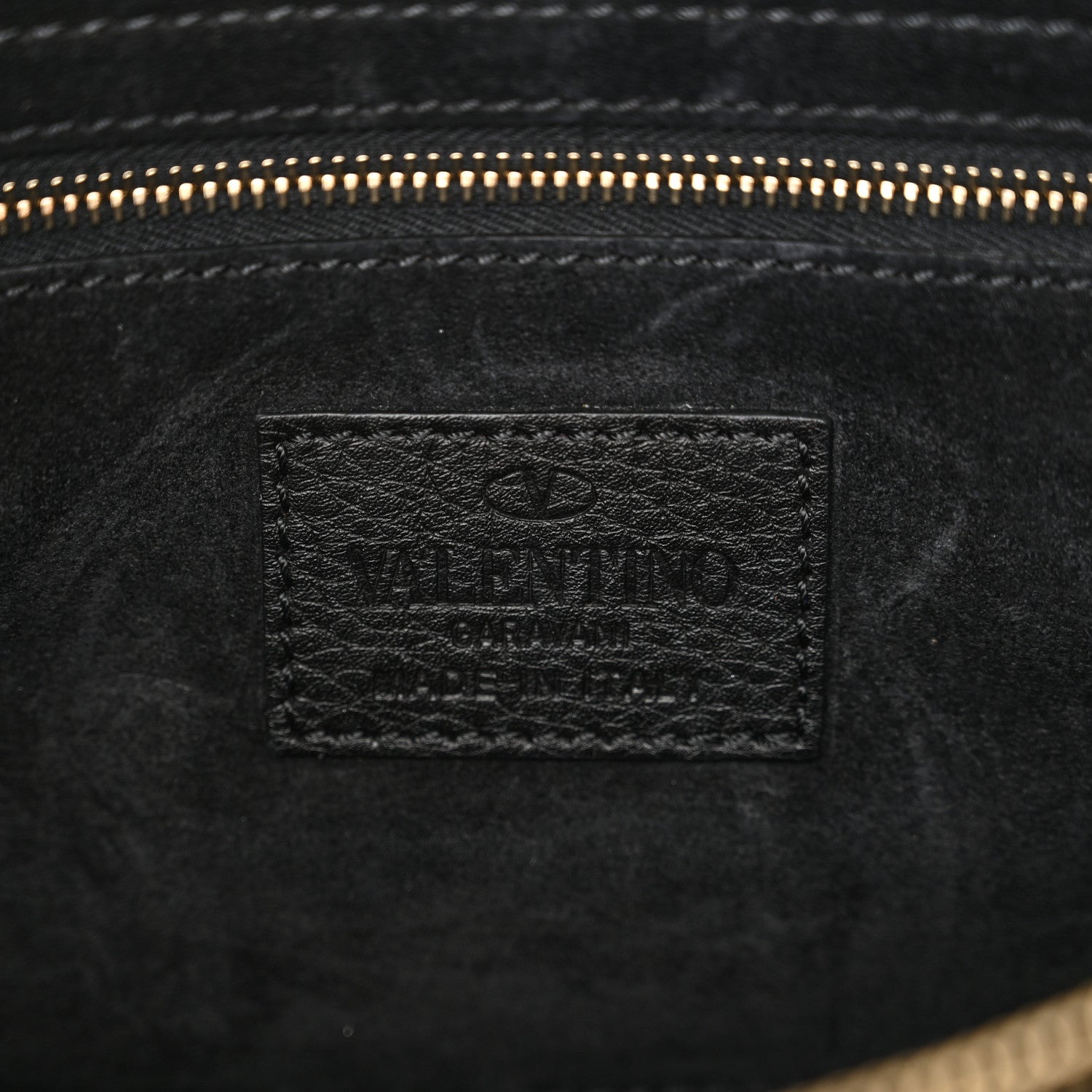 Valentino Garavani Pebbled Calfskin Rockstud Flip Lock Top Handle Bag Black 6 of 9