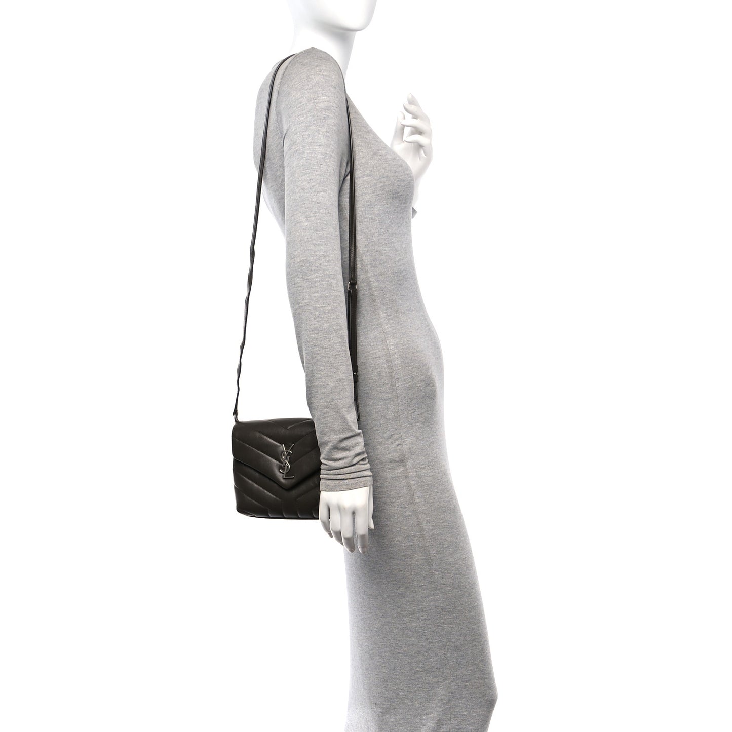 Calfskin Y Quilted Monogram Toy Loulou Crossbody Bag Faggio