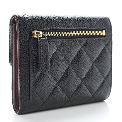 Chanel Caviar Quilted Compact Flap Wallet Black 3 of 8