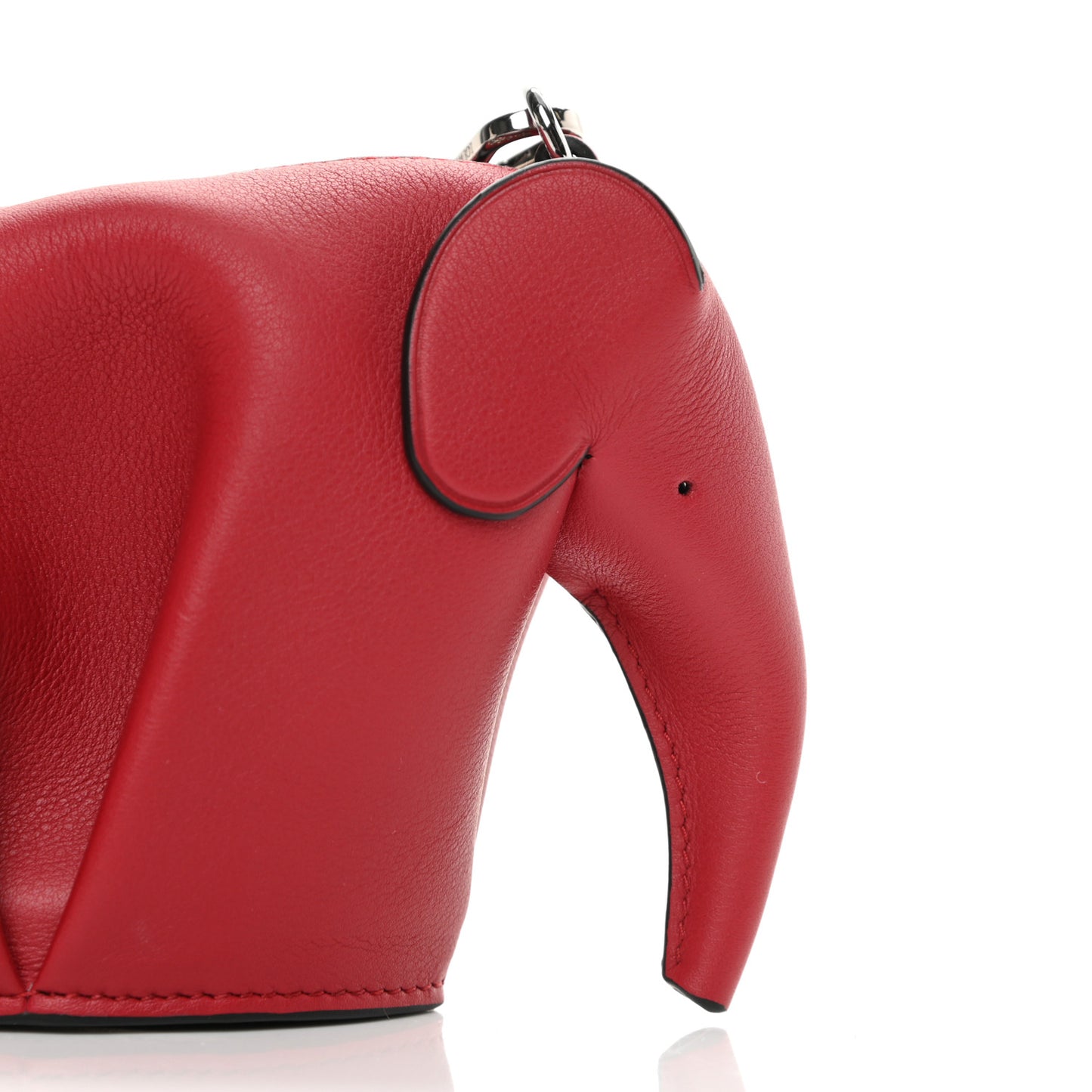 Calfskin Elephant Pouch Red