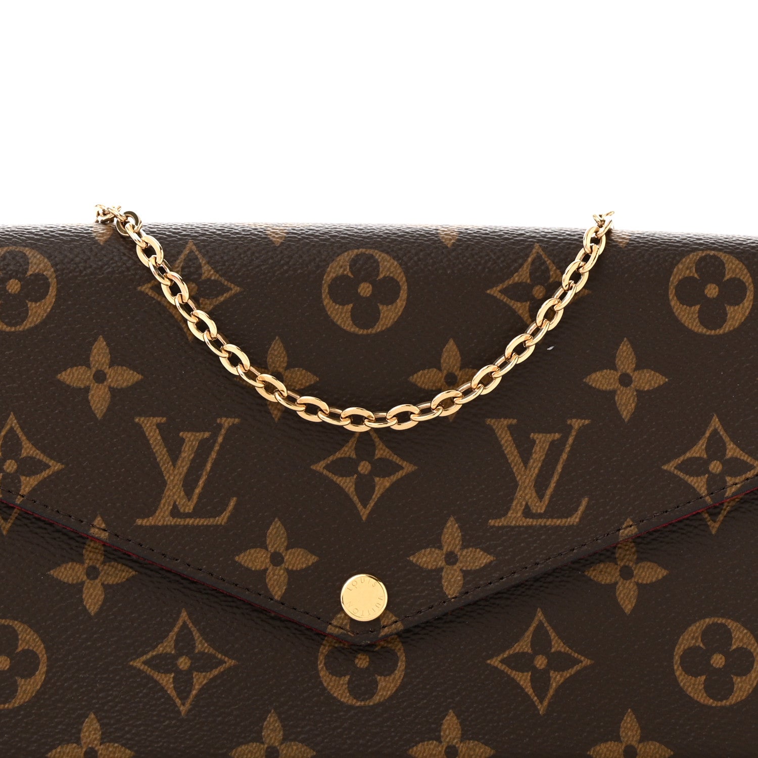 Louis Vuitton Monogram Pochette Felicie Chain Wallet Fuchsia 12 of 15