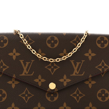 Louis Vuitton Monogram Pochette Felicie Chain Wallet Fuchsia 12 of 15