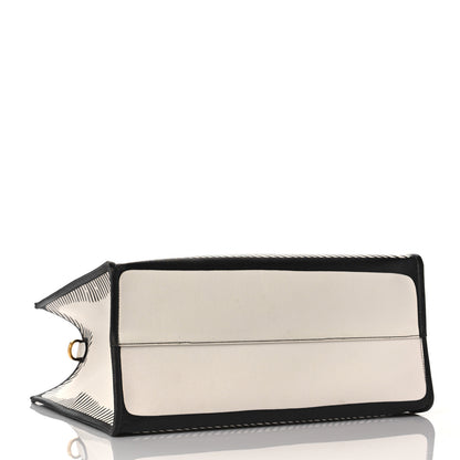 Fendi X JOSHUA VIDES Coated Canvas Stamp Patch Shopping Tote White Black 4 of 8