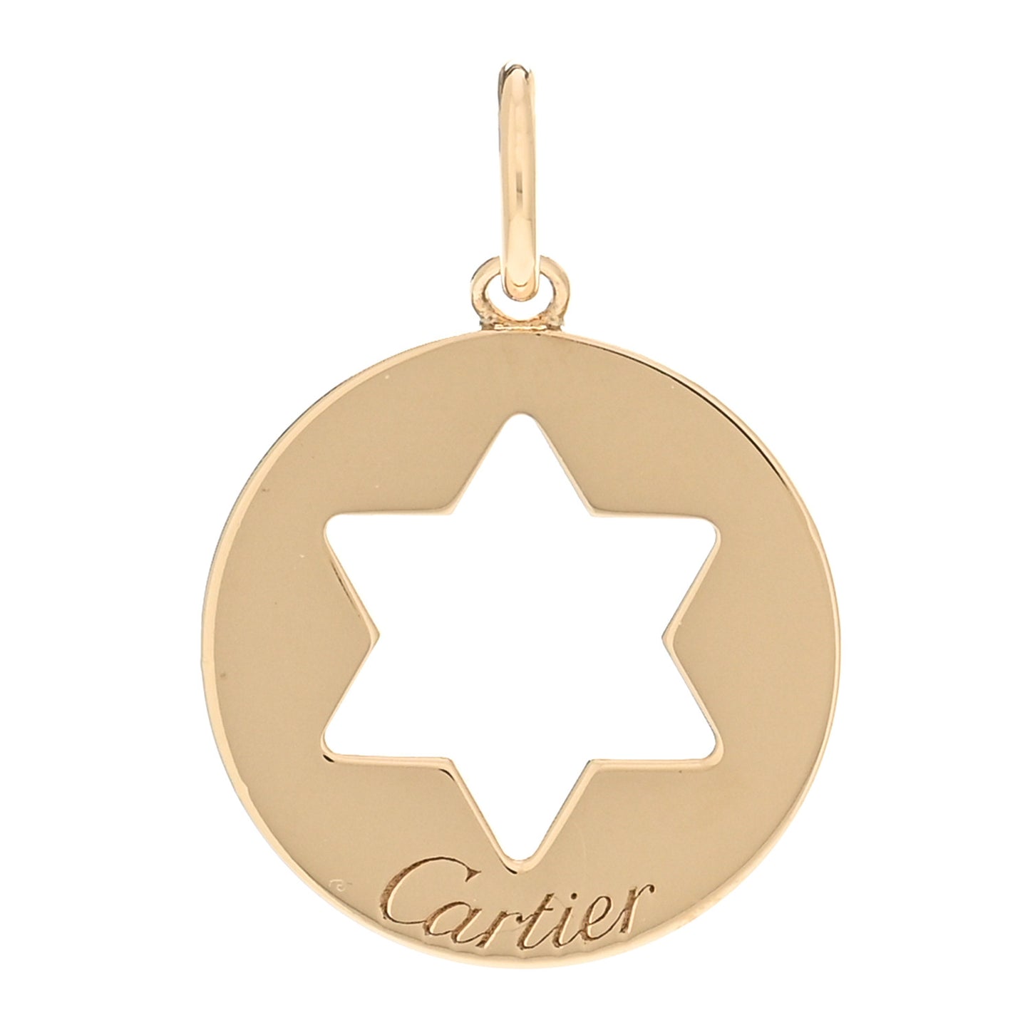 18K Yellow Gold Star of David Symbol Pendant