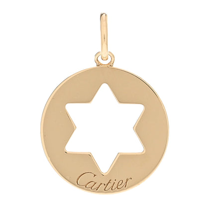 Cartier 18K Yellow Gold Star of David Symbol Pendant 1 of 4