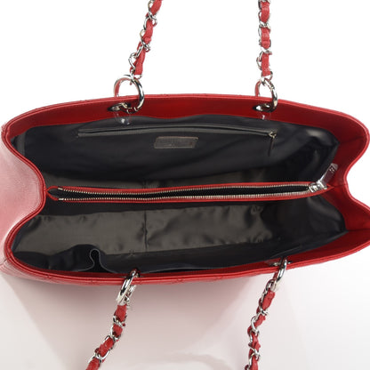 Chanel Caviar Quilted XL Grand Shopping Tote GST Red 5 of 7