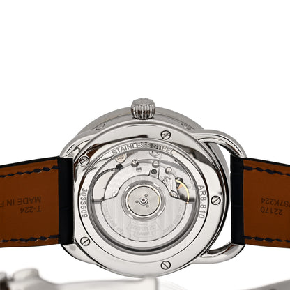 Hermes Stainless Steel Alligator 43mm Arceau Grande Lune Automatic Watch Bleu Abysse 4 of 5