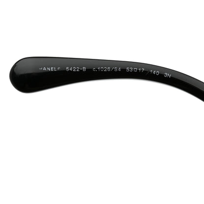 Chanel Acetate Strass Square Sunglasses 5422-B Black White 5 of 7