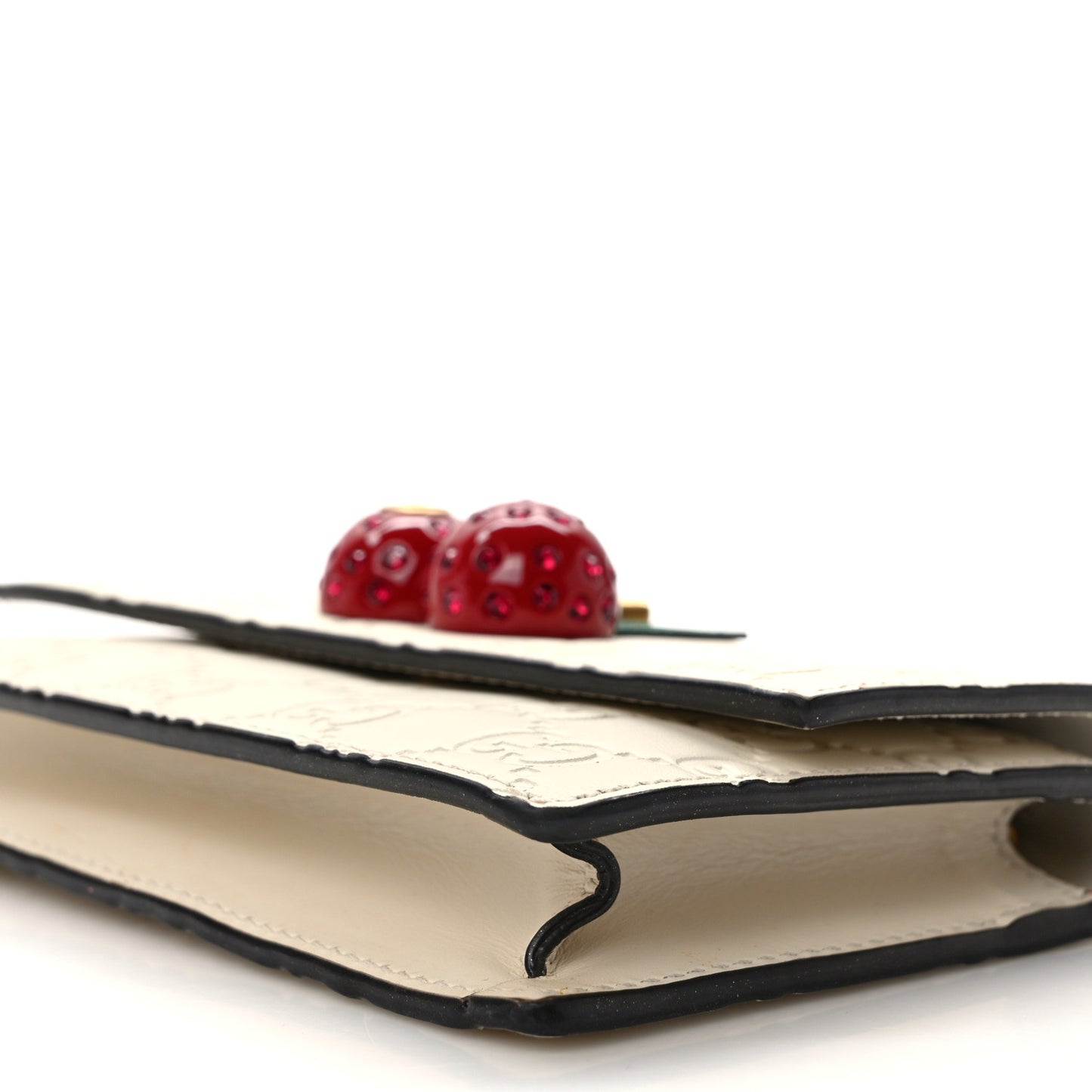 Guccissima Mini Cherry Chain Bag White