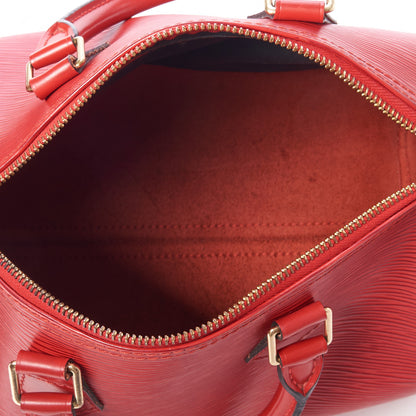 Louis Vuitton Epi Speedy 25 Castillan Red 7 of 9