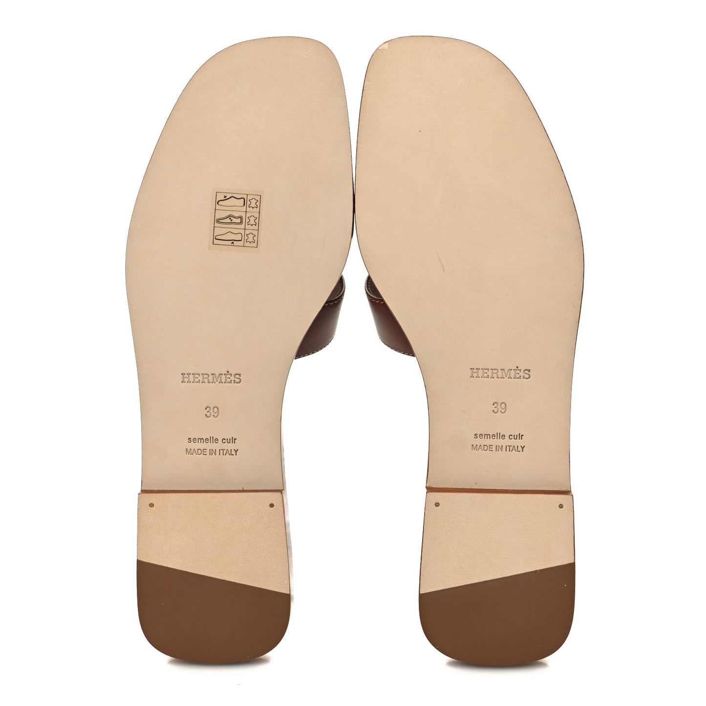 Box Calfskin Oran Sandals 39 Gold