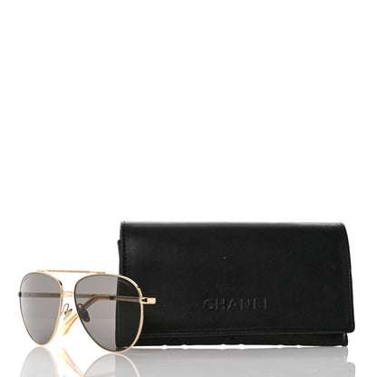Chanel Metal Aviator Sunglasses 4279-B Gold 8 of 8