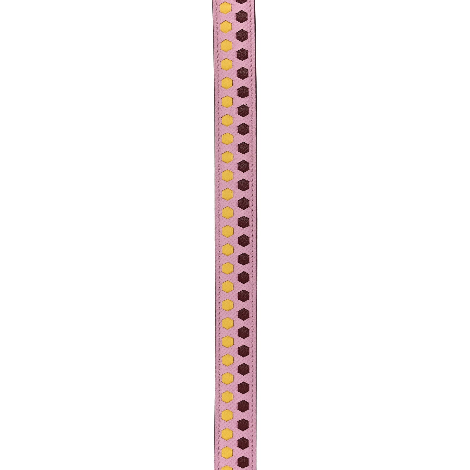 Hermes Epsom 25mm Hexagone Tressage Shoulder Strap Mauve Sylvestre Rouge H Jaune de Naples 4 of 5