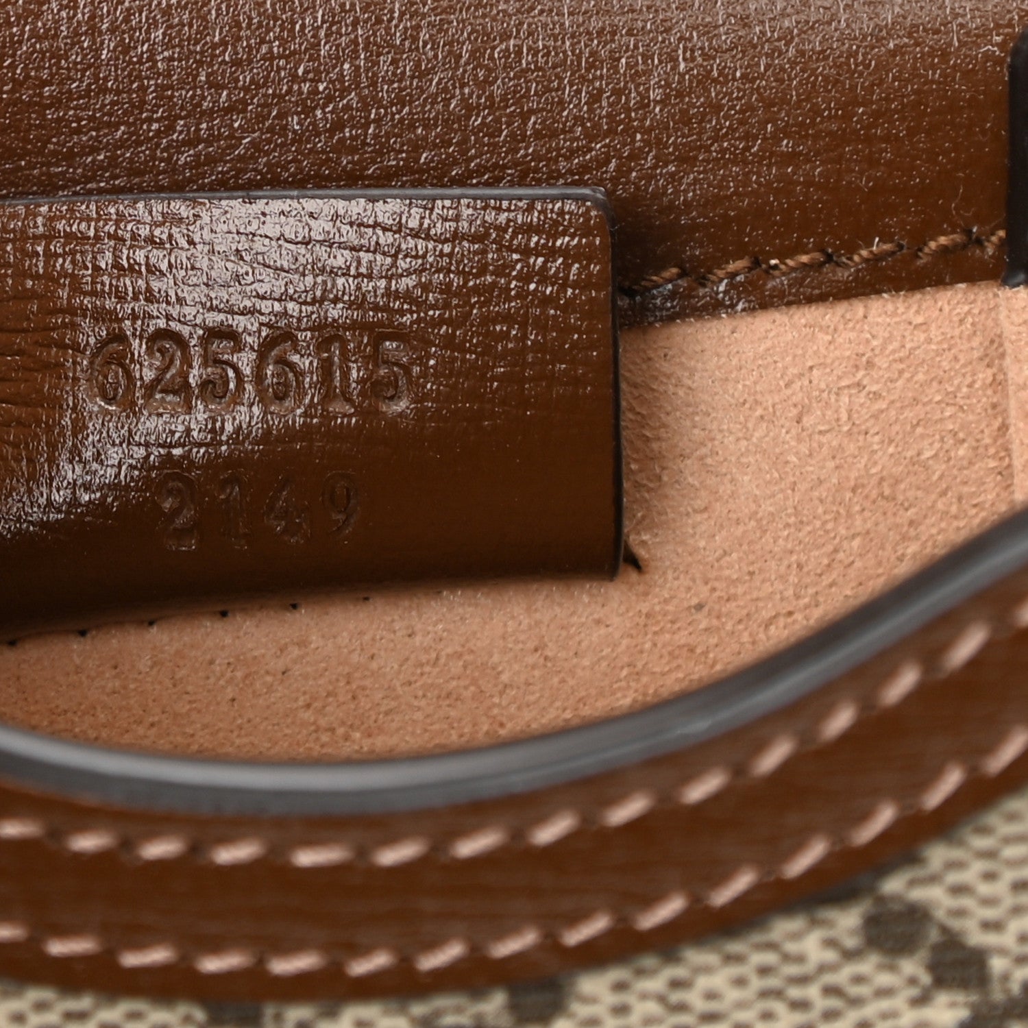 Gucci GG Supreme Monogram Mini Horsebit 1955 Crossbody Bag Beige Brown Sugar 7 of 8