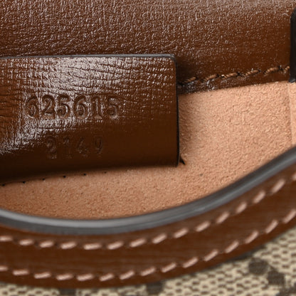 Gucci GG Supreme Monogram Mini Horsebit 1955 Crossbody Bag Beige Brown Sugar 7 of 8