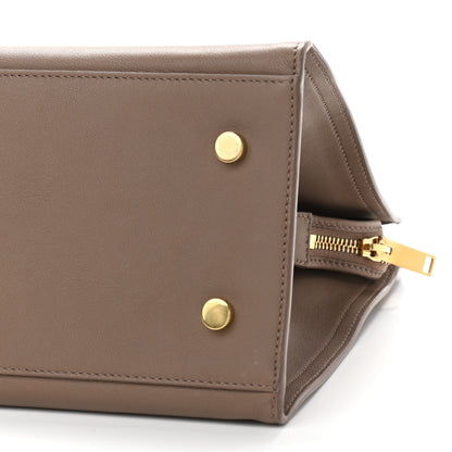 Saint Laurent Smooth Calfskin Small Monogram Cabas Taupe 10 of 15