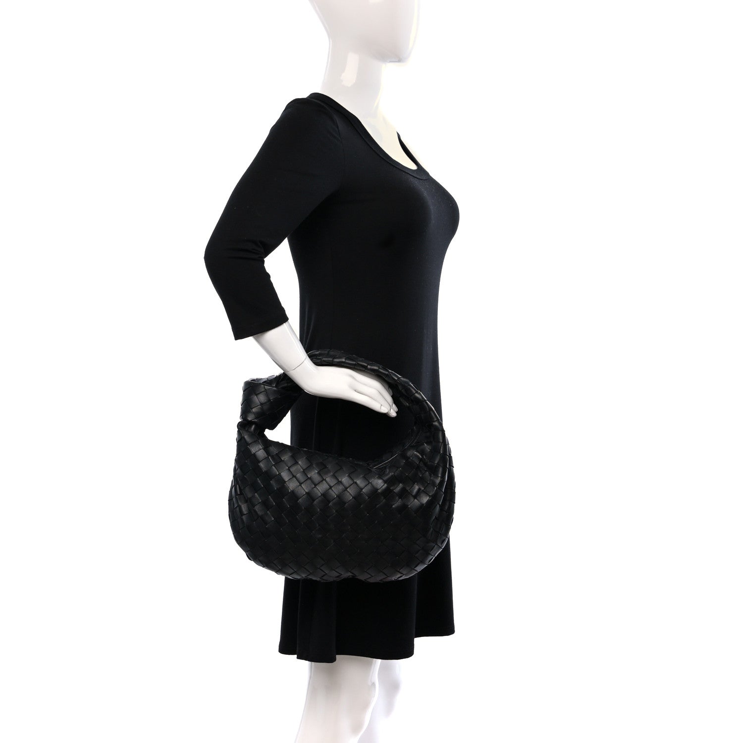 Bottega Veneta Nappa Intrecciato Teen Jodie Hobo Black 2 of 8