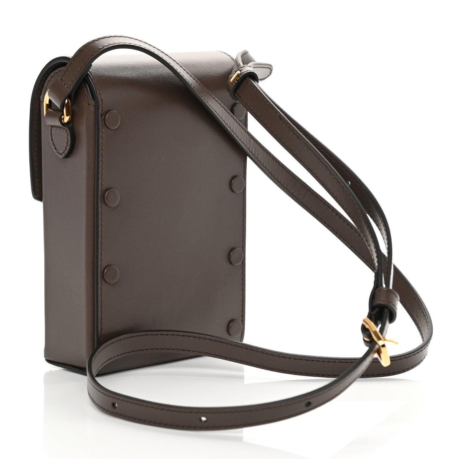 Gucci Boarded Plutone Calfskin Mini Horsebit 1955 Crossbody Bag New Acero 3 of 12