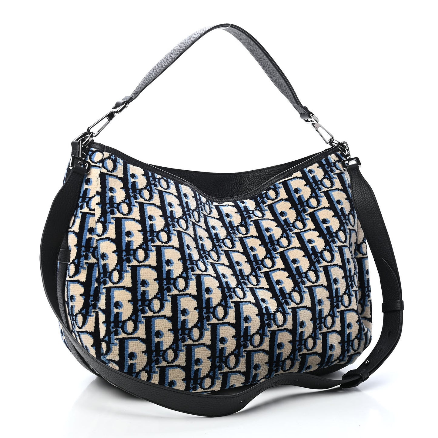Oblique Saddle Soft Bag Bleu Marine