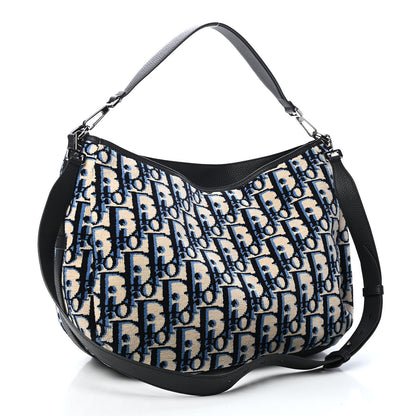 Christian Dior Oblique Saddle Soft Bag Bleu Marine 3 of 9
