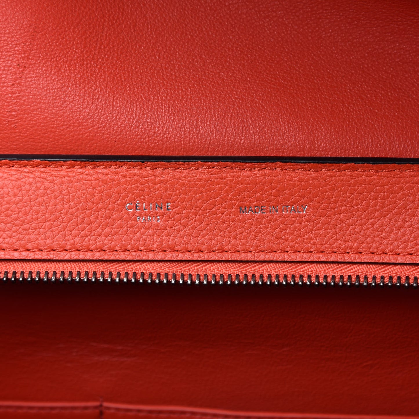 Drummed Calfskin Suede Medium Trapeze Coquelicot