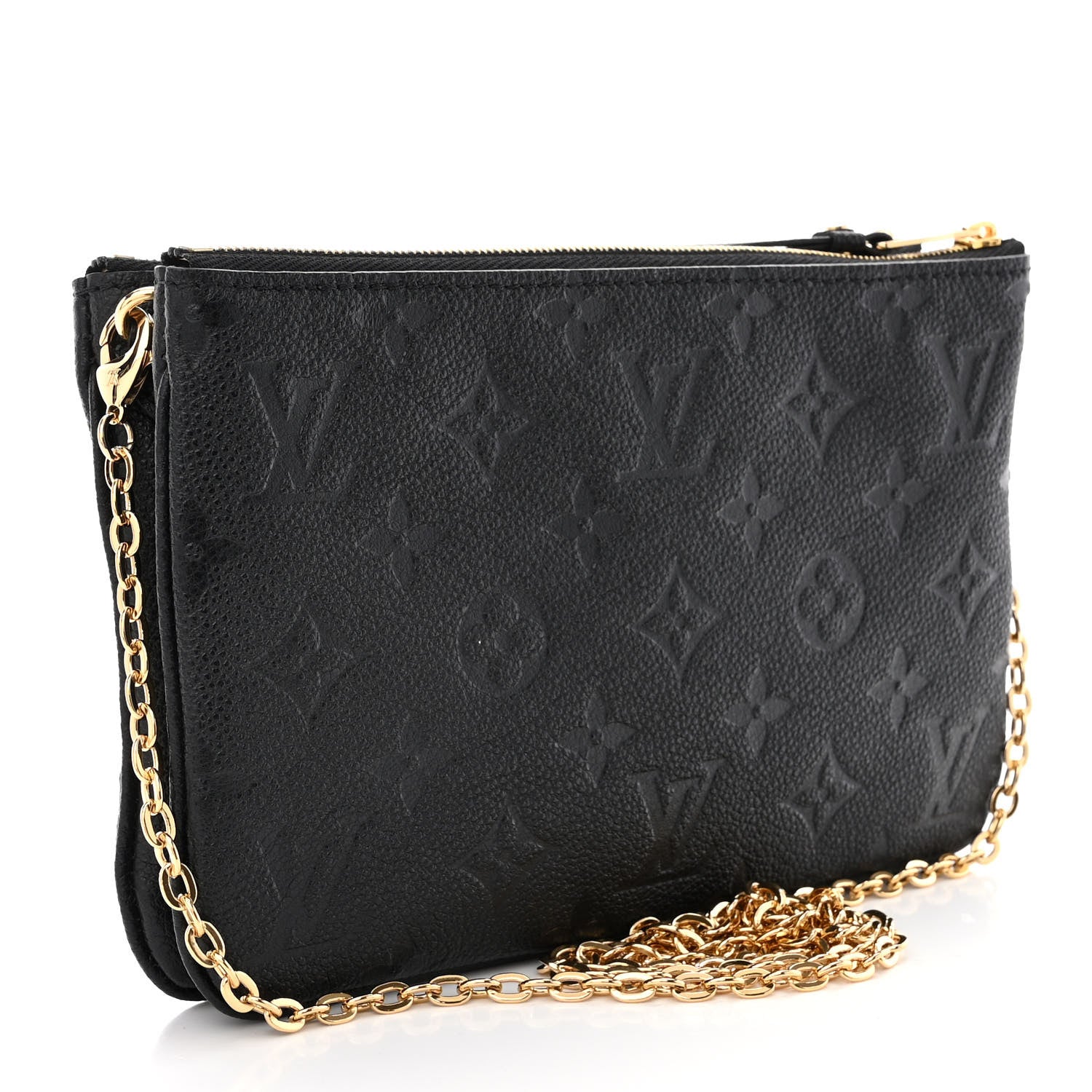 Louis Vuitton Empreinte Double Zip Pochette Black 3 of 10