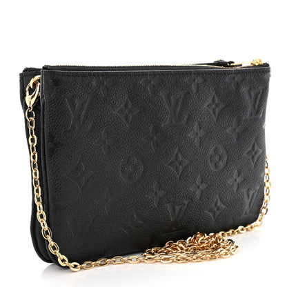 Louis Vuitton Empreinte Double Zip Pochette Black 3 of 10