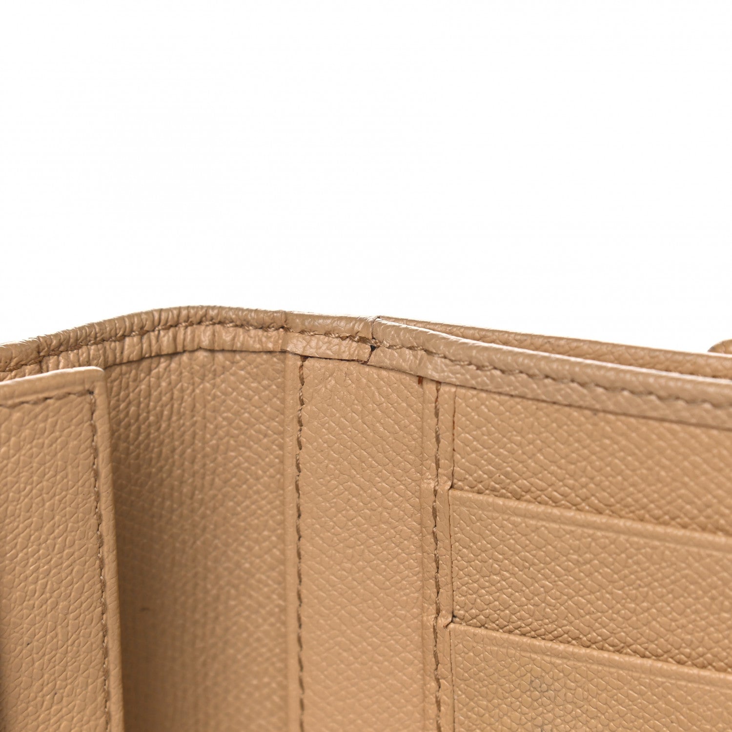 Chanel Grained Calfskin CC Button Long Wallet Beige 5 of 14