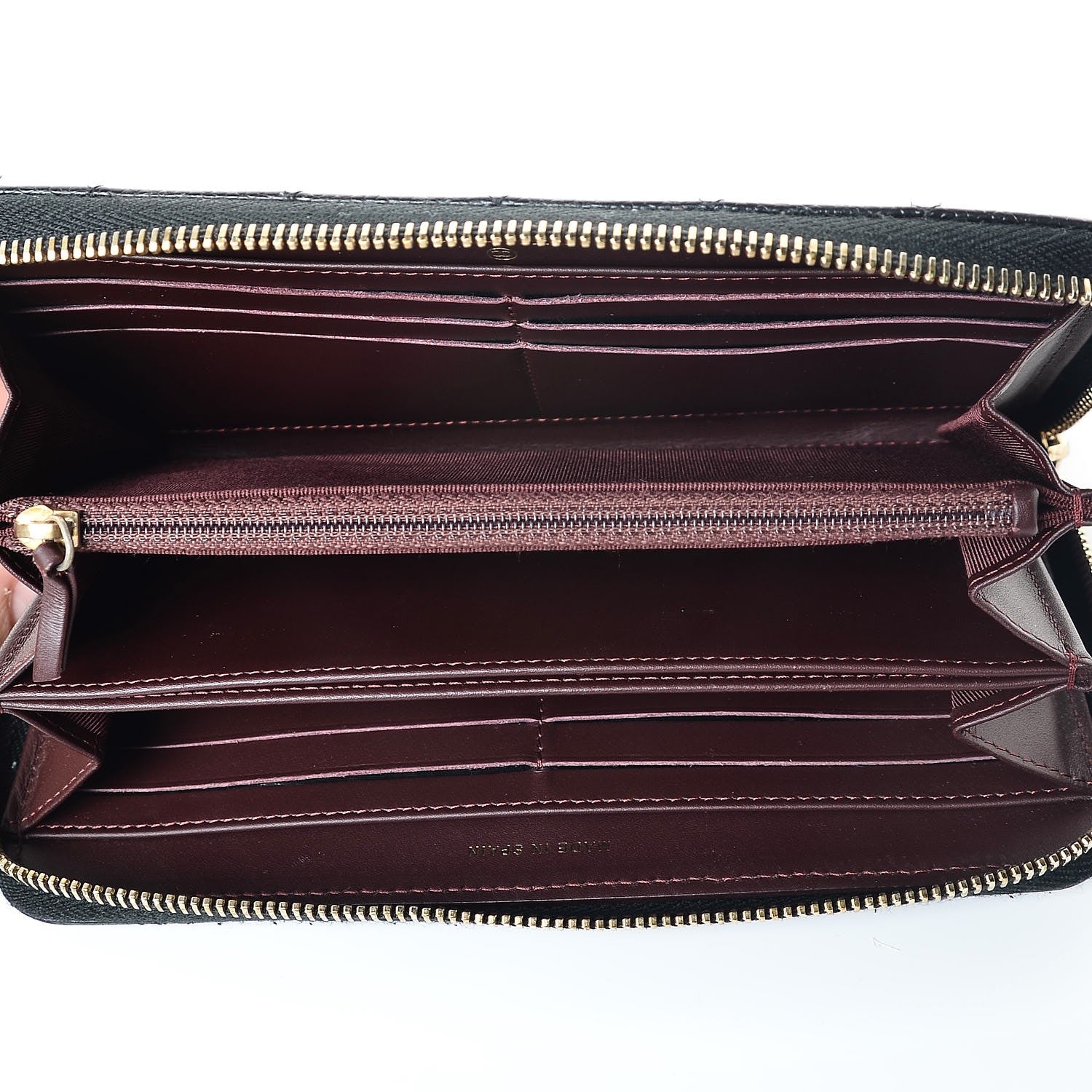 Chanel Caviar Quilted Large Gusset Zip Around Wallet Black 5 of 9