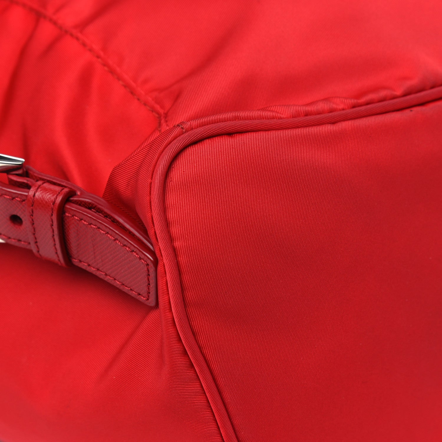 Prada Tessuto Nylon Saffiano Vela Medium Backpack Rosso 7 of 7