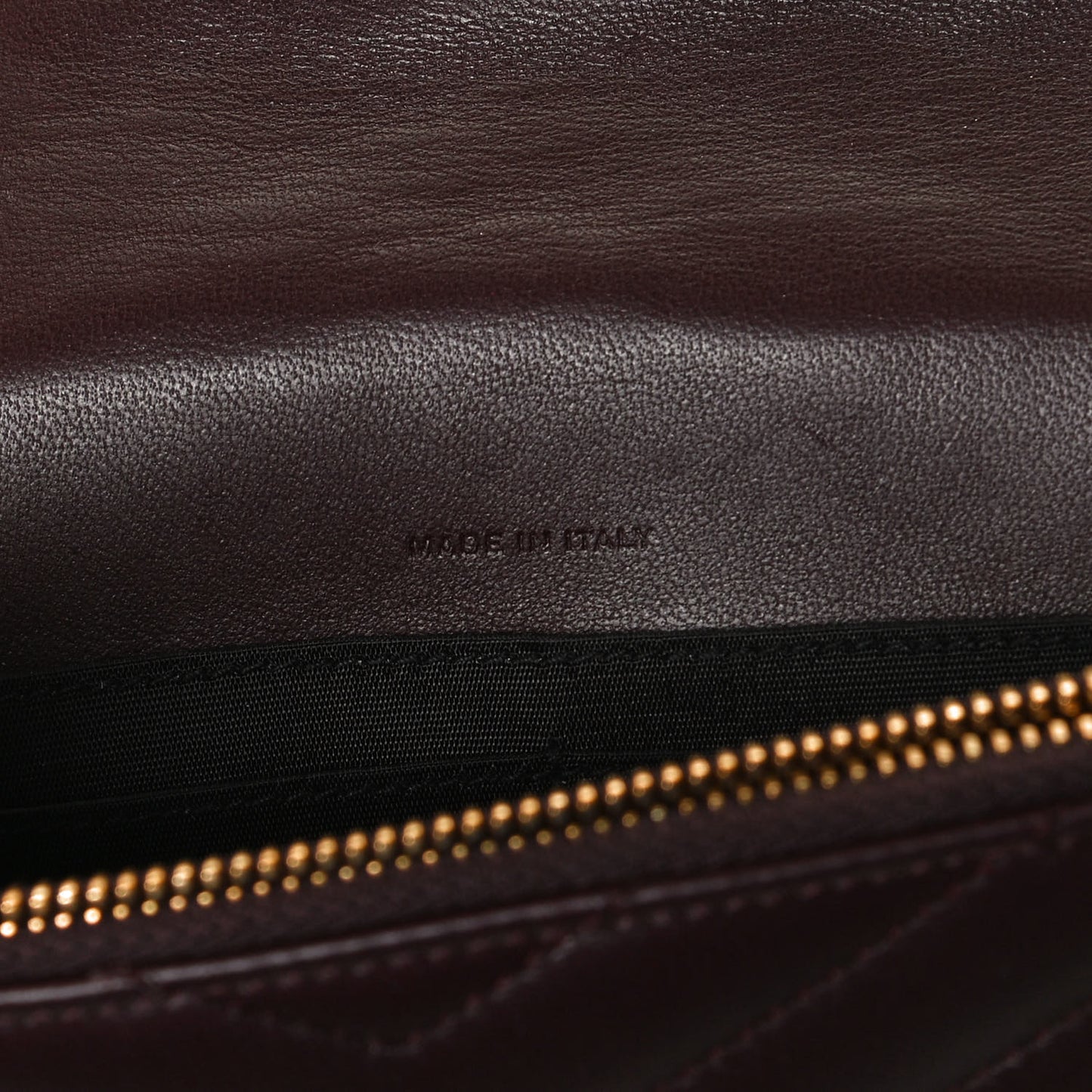 Nappa Matelasse Chevron Monogram Chain Wallet Amaranto