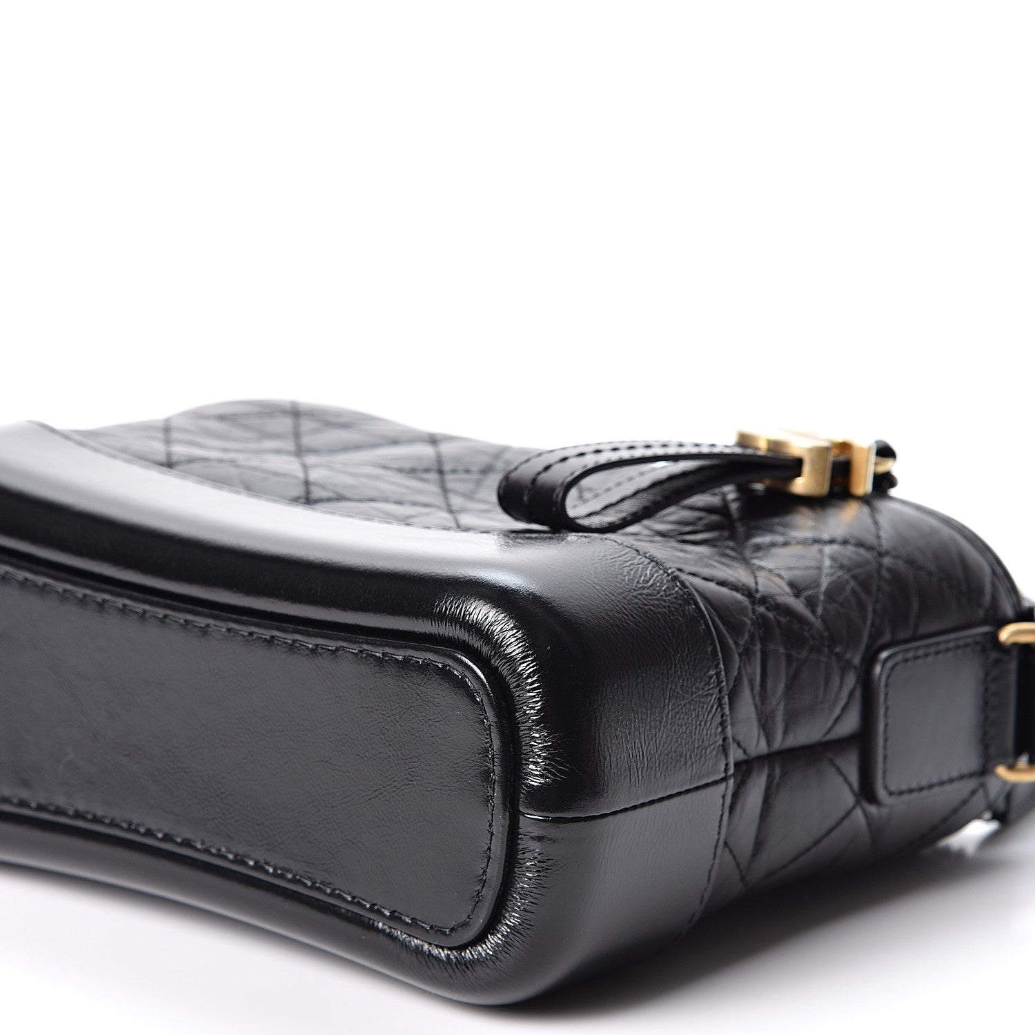 Chanel Aged Calfskin Quilted Small Gabrielle Hobo Black 9 of 9