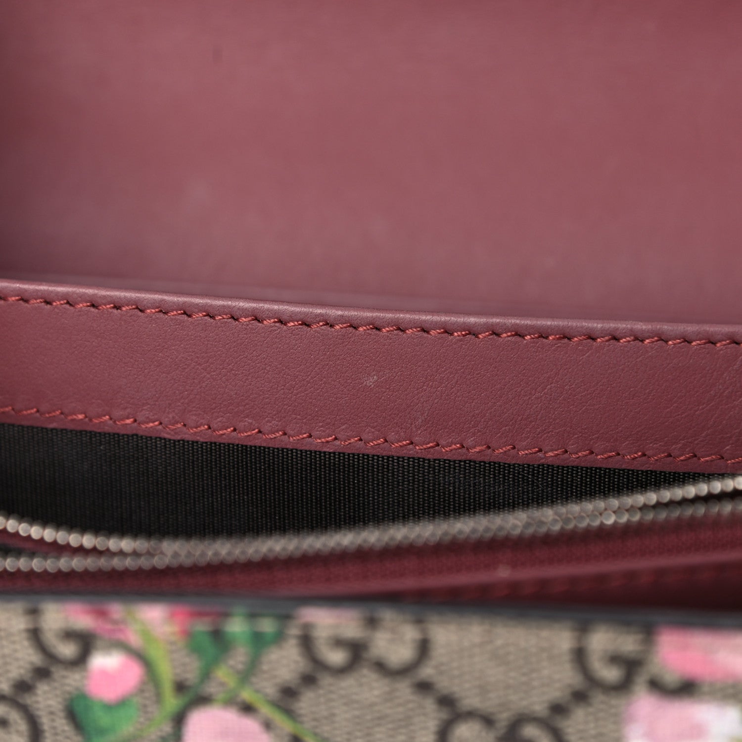 Gucci GG Supreme Monogram Blooms Mini Dionysus Chain Wallet Beige Multicolor Dry Rose 9 of 13