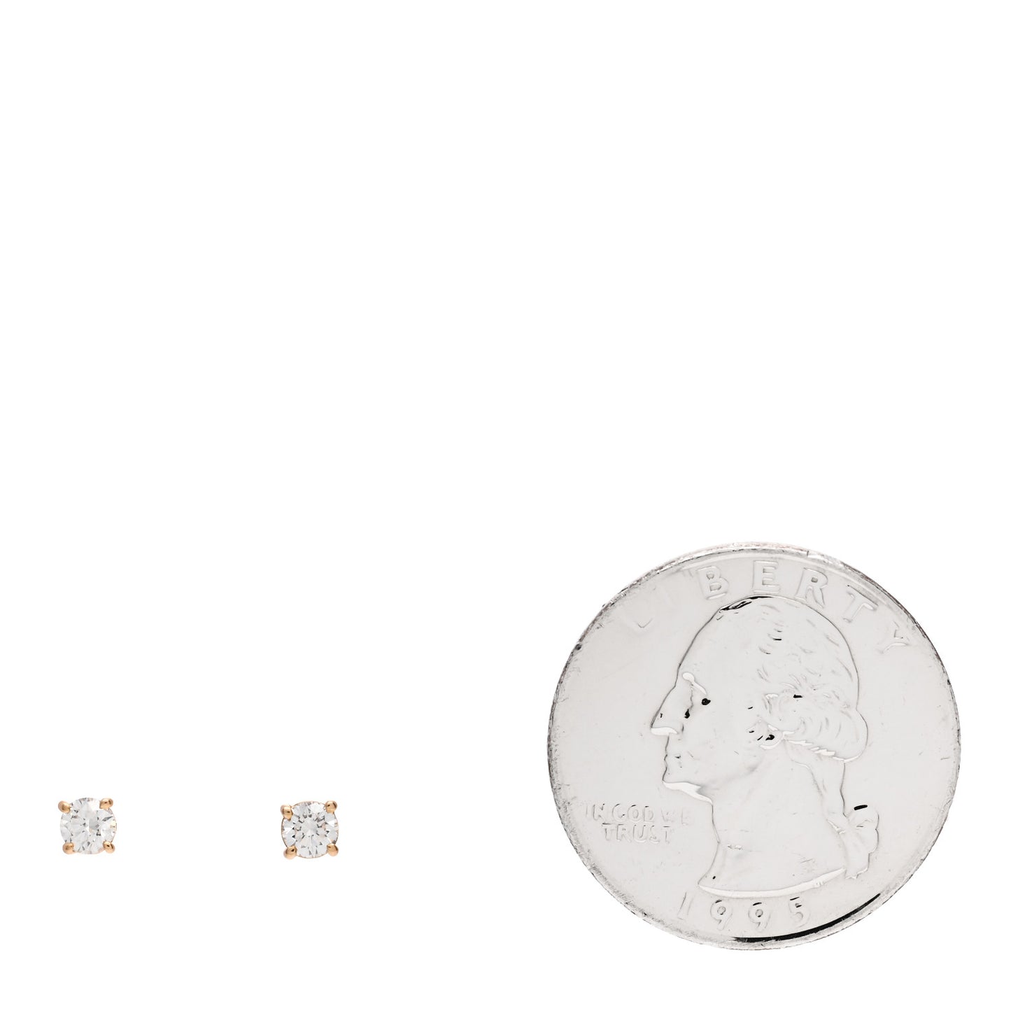 18K Rose Gold Diamond .22ctw Solitaire Earrings