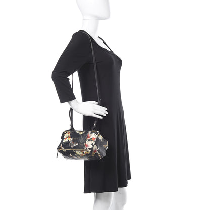 Givenchy Lambskin Magnolia and Moth Print Mini Pandora Black 2 of 9