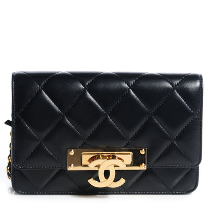 Chanel Lambskin Golden Class Wallet on Chain WOC Black 1 of 9
