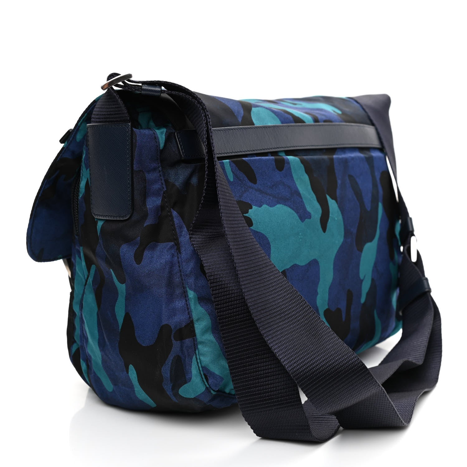 Prada Tessuto Nylon Camouflage Messenger Bag Royal 3 of 10