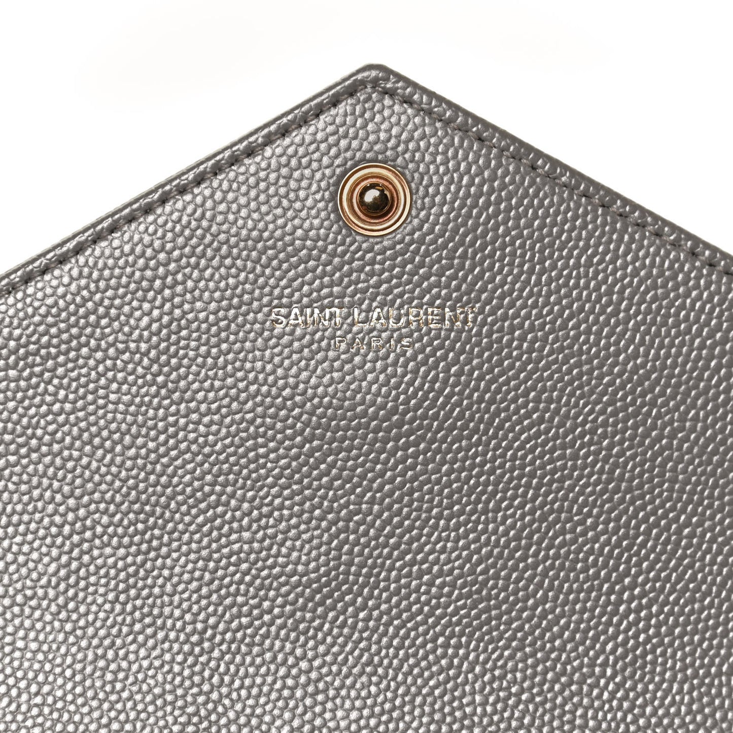 Grain De Poudre Matelasse Chevron Monogram Envelope Chain Wallet Earth