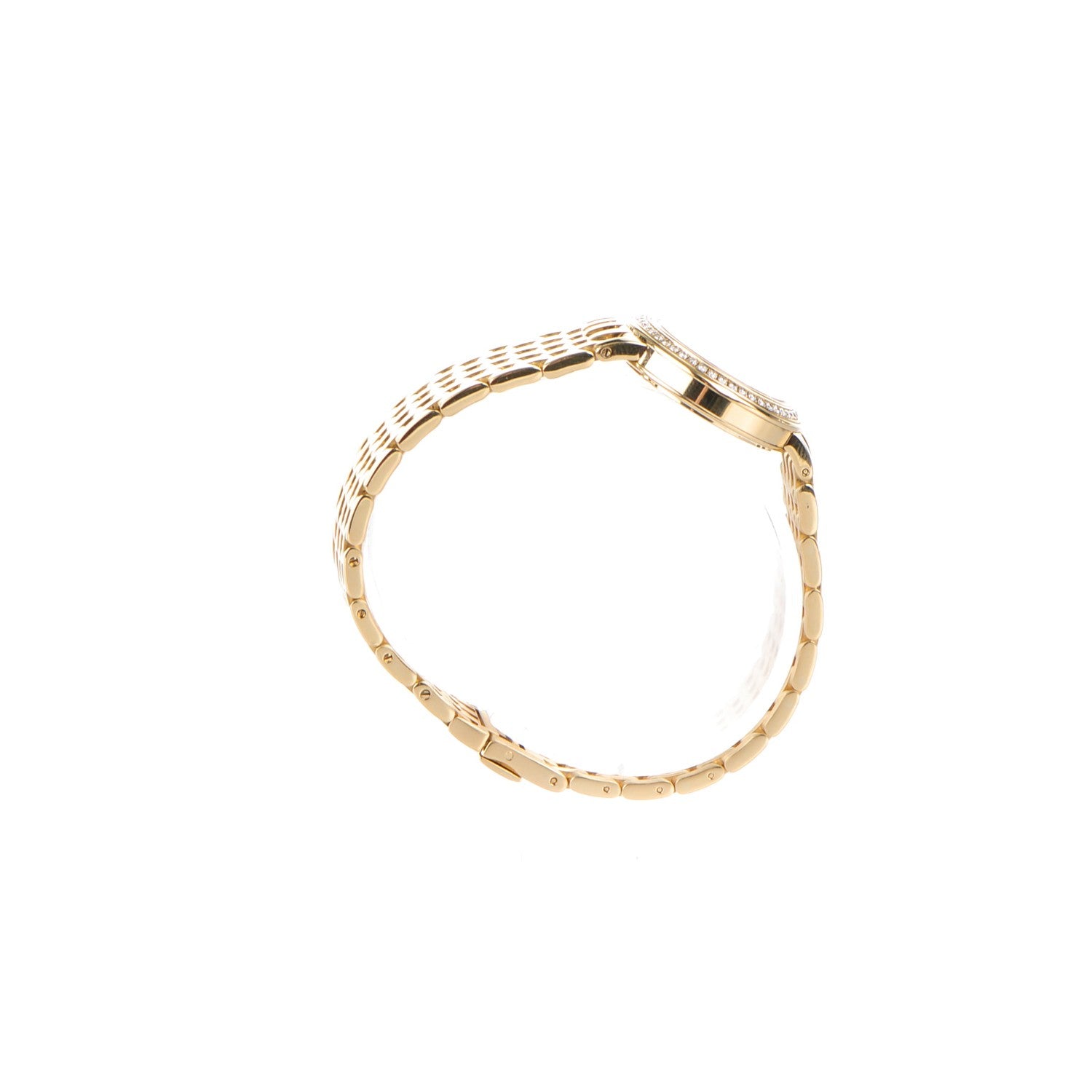 Tiffany 18K Yellow Gold Diamond Bezel 25mm Quartz Watch 4 of 9