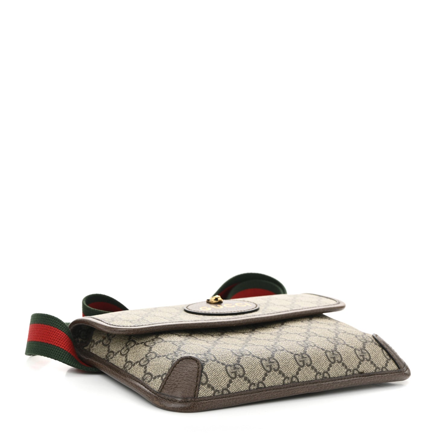 GG Supreme Monogram Neo Vintage Web Belt Bag Brown