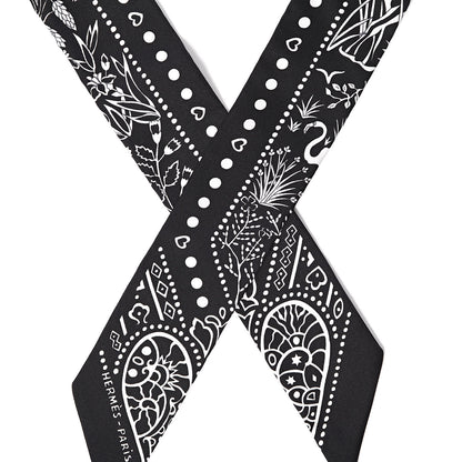 Hermes Silk Entre Ciel Et Mer Twilly Black White 4 of 5
