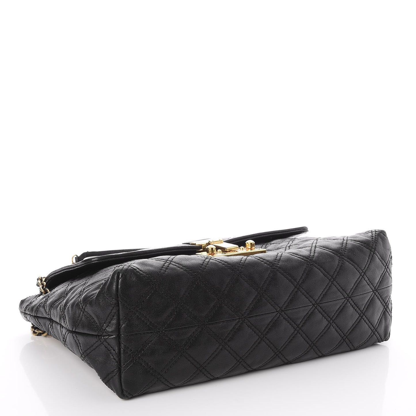 Lambskin Quilted The XL Single Flap Bag Black