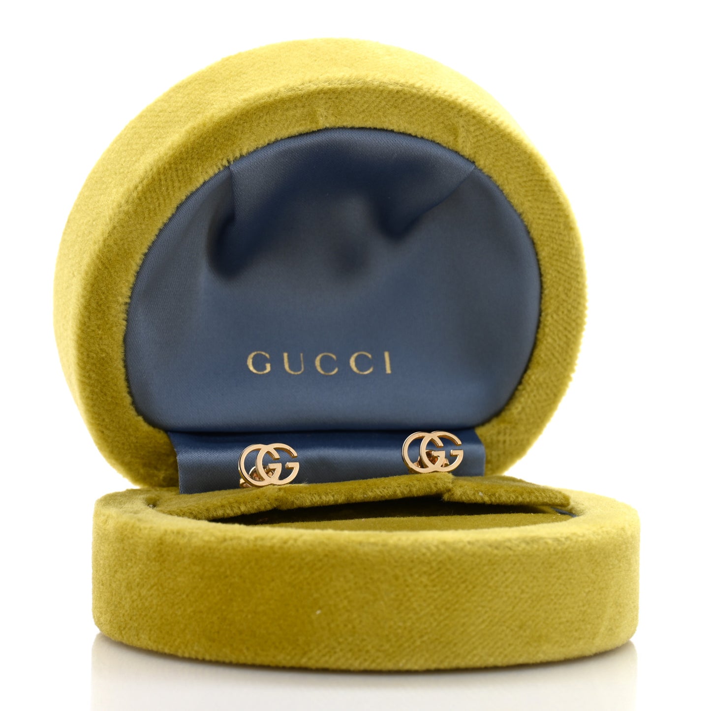 18K Yellow Gold Running G Stud Earrings